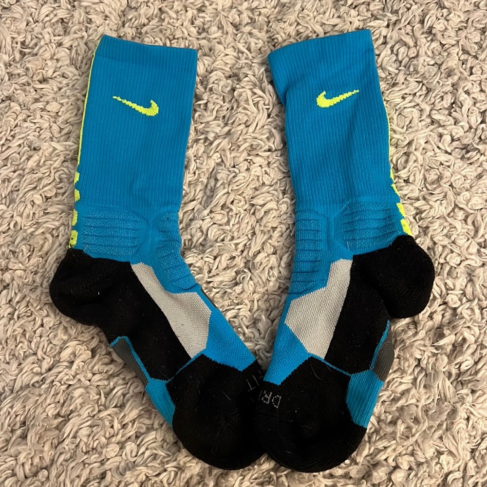 Nike Hyper Elite Kd Basketball Socks Green / Blue